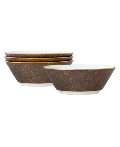 Noritake Tozan 4 Piece Fruit Bowl Set, Service For 4 In Brown