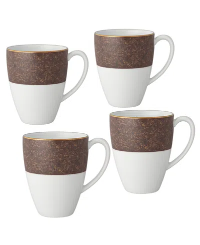 Noritake Tozan 4 Piece Mug Set , Service For 4 In Brown