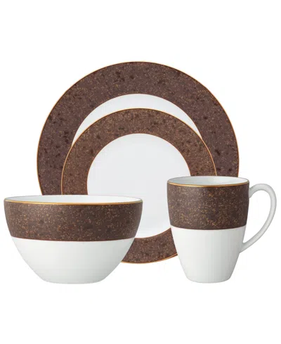 Noritake Tozan 4 Piece Place Setting In Brown