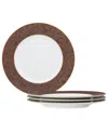 Noritake Tozan 4 Piece Salad Plate Set, Service For 4 In Brown