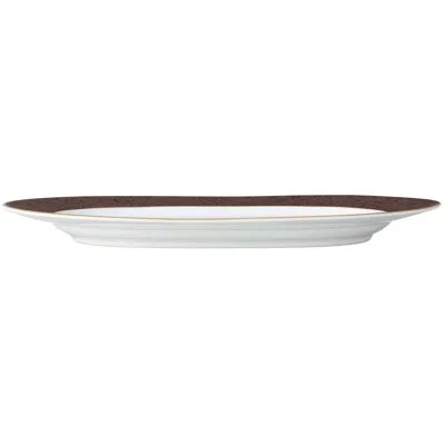 Noritake Tozan Oval Platter, 16" In Brown;white