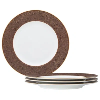 Noritake Tozan Salad Plates, 8-1/4" In Brown;white