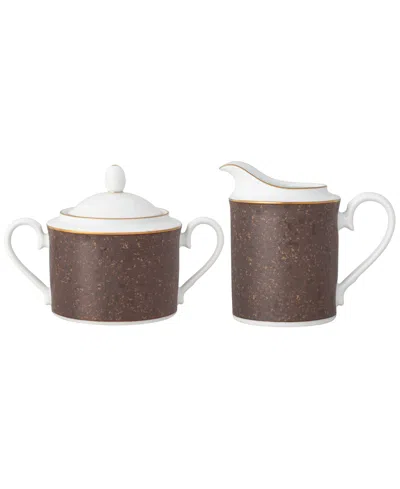 Noritake Tozan Sugar And Creamer, Set Of 2 In Brown
