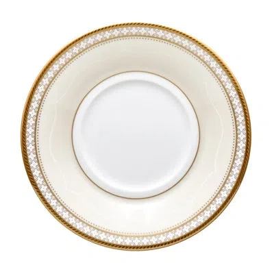 Noritake Trefolio 6" Bone China Saucer In White;cream