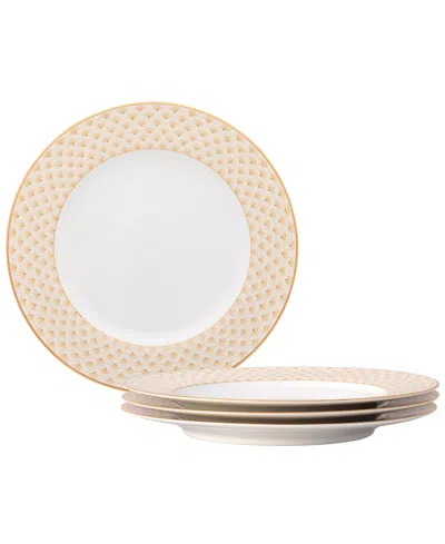 Noritake Trocadero Gold-tone Dinner Plates, Set Of 4 In Multi