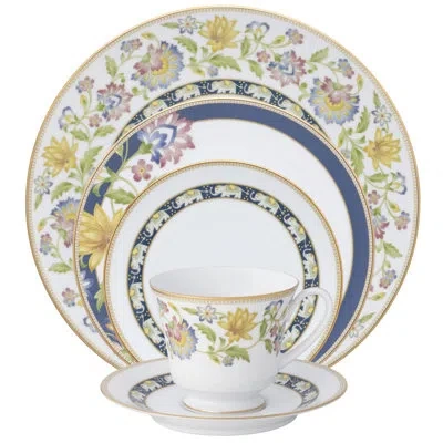 Noritake Tusker Garden 5-piece Place Setting, Service For 1 In Blue,yellow,white
