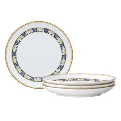Noritake Tusker Garden Set Of 4 Bread & Butter/appetizer Plates, 6.25" In Blue,yellow,white