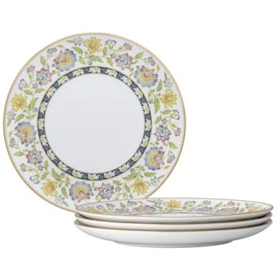 Noritake Tusker Garden Set Of 4 Dinner Plates, 10.50" In Blue,yellow,white