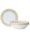 Noritake Tusker Garden Soup Bowls, Set Of 4 In Multi