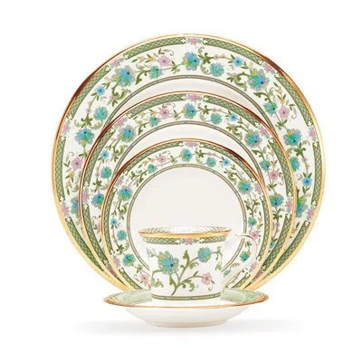 Noritake Yoshino 5-piece Place Setting, Service For 1 In White;green