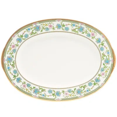 Noritake Yoshino Oval Platter In Blue;white;green