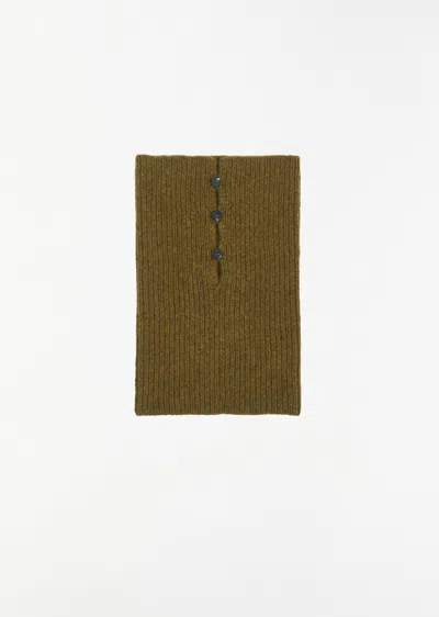 Norlha Button Down Neck Piece In Brown