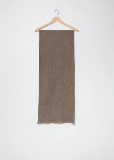 Norlha Nomad Skinny Scarf In Brown