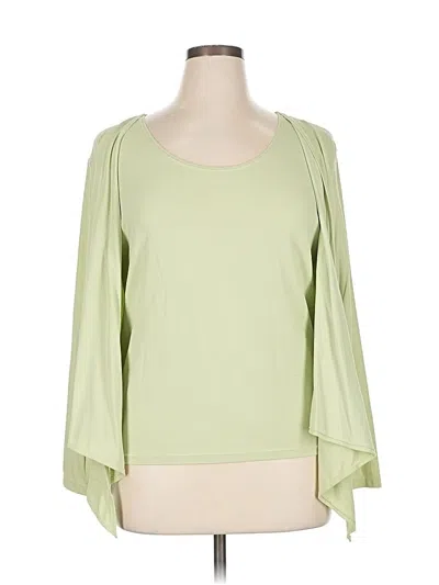 Pre-owned Norm Thompson 3/4 Sleeve T-shirt In Green