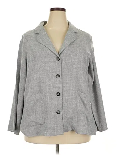 Pre-owned Norm Thompson Blazer Jacket In Gray