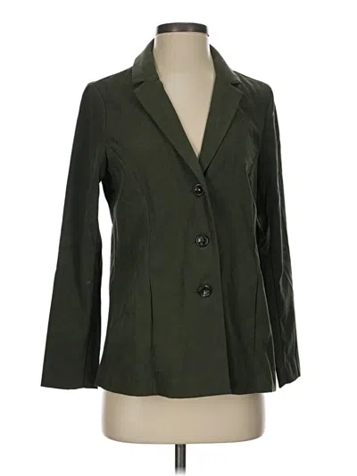 Pre-owned Norm Thompson Blazer Jacket In Green