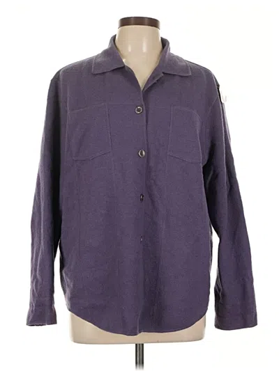 Pre-owned Norm Thompson Cardigan Sweater In Purple