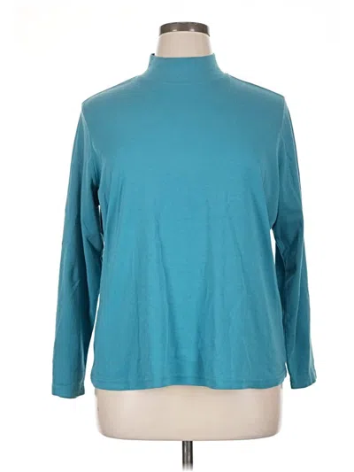 Pre-owned Norm Thompson Long Sleeve Turtleneck In Teal