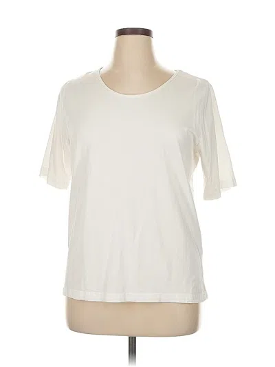 Pre-owned Norm Thompson Short Sleeve T-shirt In White