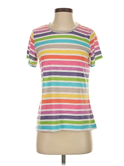 Pre-owned Norm Thompson Short Sleeve Top Pink Crew Neck Tops