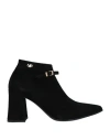 Norma J.baker Norma J. Baker Woman Ankle Boots Black Size 7.5 Leather In Black