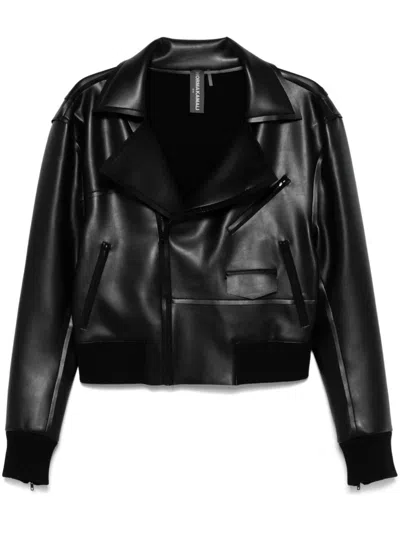 Norma Kamali - Black Eco-leather Biker Jacket