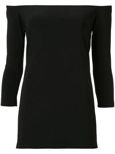 Norma Kamali Off Shoulder Jersey Top In Black