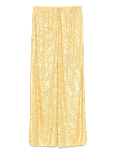 Norma Kamali Wide-leg Trousers In Yellow