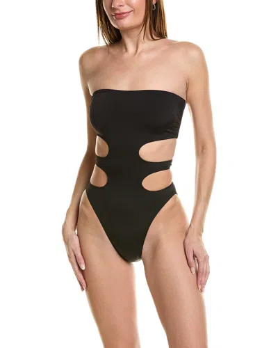 Norma Kamali 11/11 Mio Cutout Strapless One-piece Swimsuit In Black