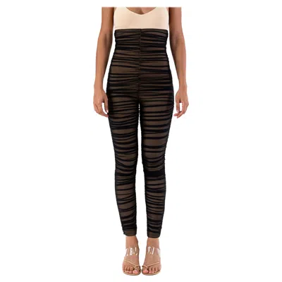 Pre-owned Norma Kamali 1980s  Black Nylon & Spandex Mesh Jumpsuit