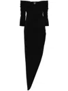Norma Kamali Abito Con Spalle Scoperte E Drappeggio Laterale In Black