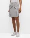 Norma Kamali All In One Mini Skirt In Light Grey