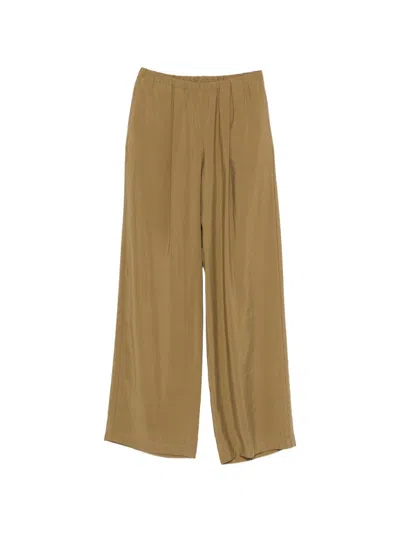 Norma Kamali Alysi Wide-leg Trousers In Brown