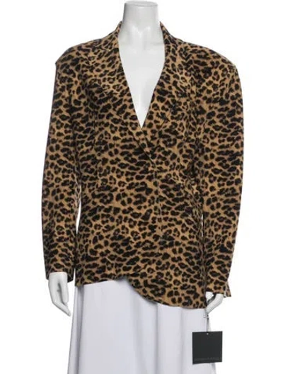 Pre-owned Norma Kamali Animal Print Blazer W/ Tags In Multicolor