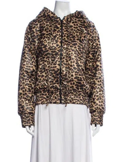 Pre-owned Norma Kamali Animal Print Bomber Jacket In Multicolor