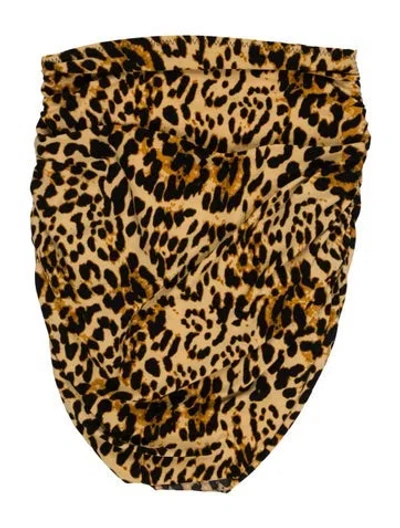 Pre-owned Norma Kamali Animal Print Bottoms In Brown