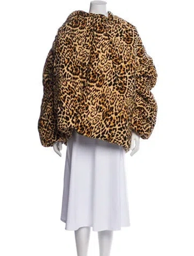 Pre-owned Norma Kamali Animal Print Coat In Multi