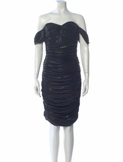 Pre-owned Norma Kamali Animal Print Dress In Black