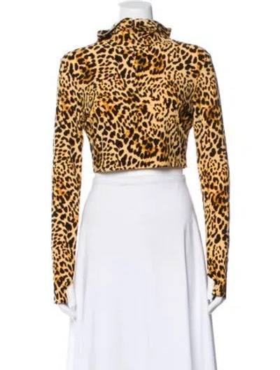 Pre-owned Norma Kamali Animal Print Evening Jacket In Brown