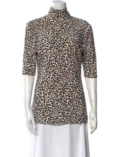 Pre-owned Norma Kamali Animal Print Mini Dress In Brown