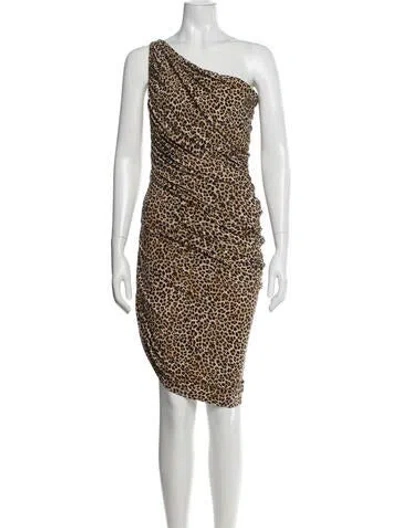 Pre-owned Norma Kamali Animal Print Mini Dress In Multi