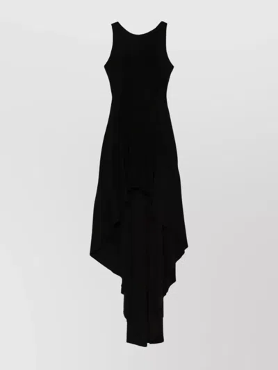 NORMA KAMALI ASYMMETRIC HEM SLEEVELESS EVENING GOWN