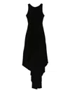 Norma Kamali Asymmetric Mini Dress In Black