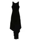 Norma Kamali Asymmetric Mini Dress In Black
