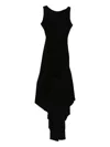 Norma Kamali Asymmetric Mini Dress In Black