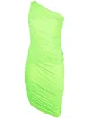 Norma Kamali Asymmetric Midi Dress In Green