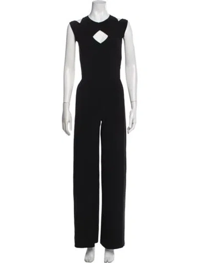 Pre-owned Norma Kamali Asymmetrical Jumpsuit In Black