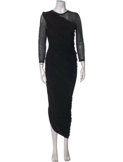Pre-owned Norma Kamali Asymmetrical Long Dress In Black