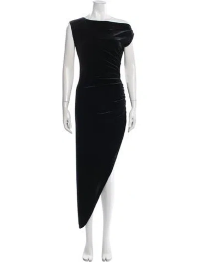 Pre-owned Norma Kamali Asymmetrical Long Dress In Black