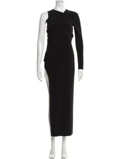 Pre-owned Norma Kamali Asymmetrical Long Dress In Black